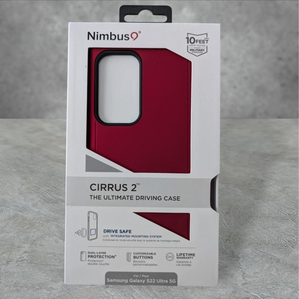 G7. Nimbus9 Cirrus 2 Case for Samsung Galaxy S22 Ultra 5G Red See Description‎